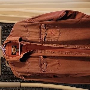 Men's large snap front Harley denim shirt